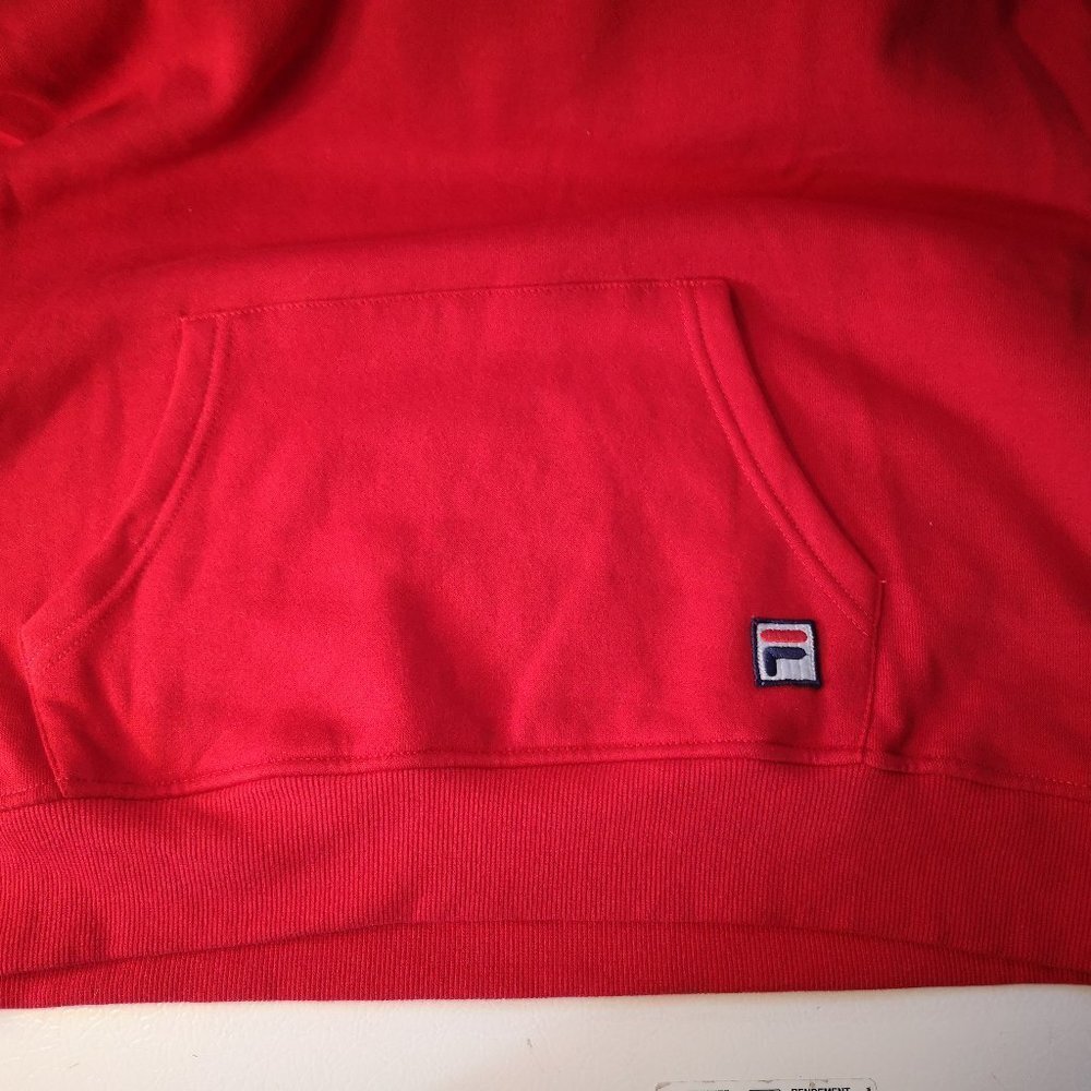 Fila Ladies Fleece Lined Red & White Hoodie - Picture 7 of 10